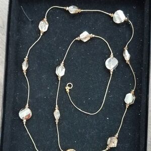 Necklace chain with Swarovski crystals